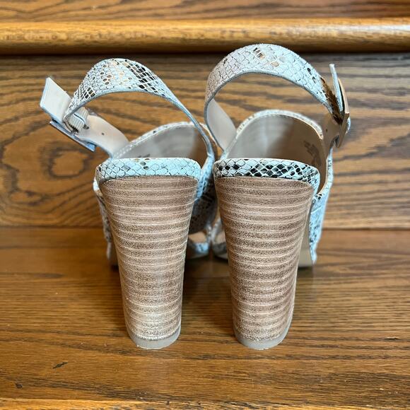 Charles by Charles David Reptile Print Maison Block-Heel City Sandals - SIZE 8M - Picture 12 of 12